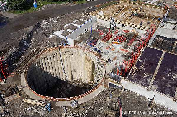 Station d'puration de Sclessin en construction